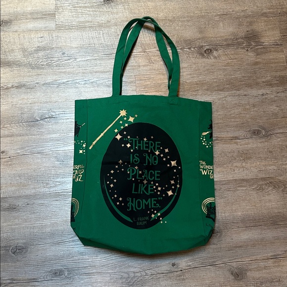 Barnes & Noble Canvas Tote Bag Green & Gold The wonderful Wizard of Oz -large - Picture 2 of 6